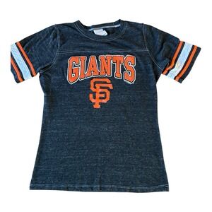 MLB 5th & Ocean San Fransisco Giants T Shirt Women's XL‎ Gray & Orange